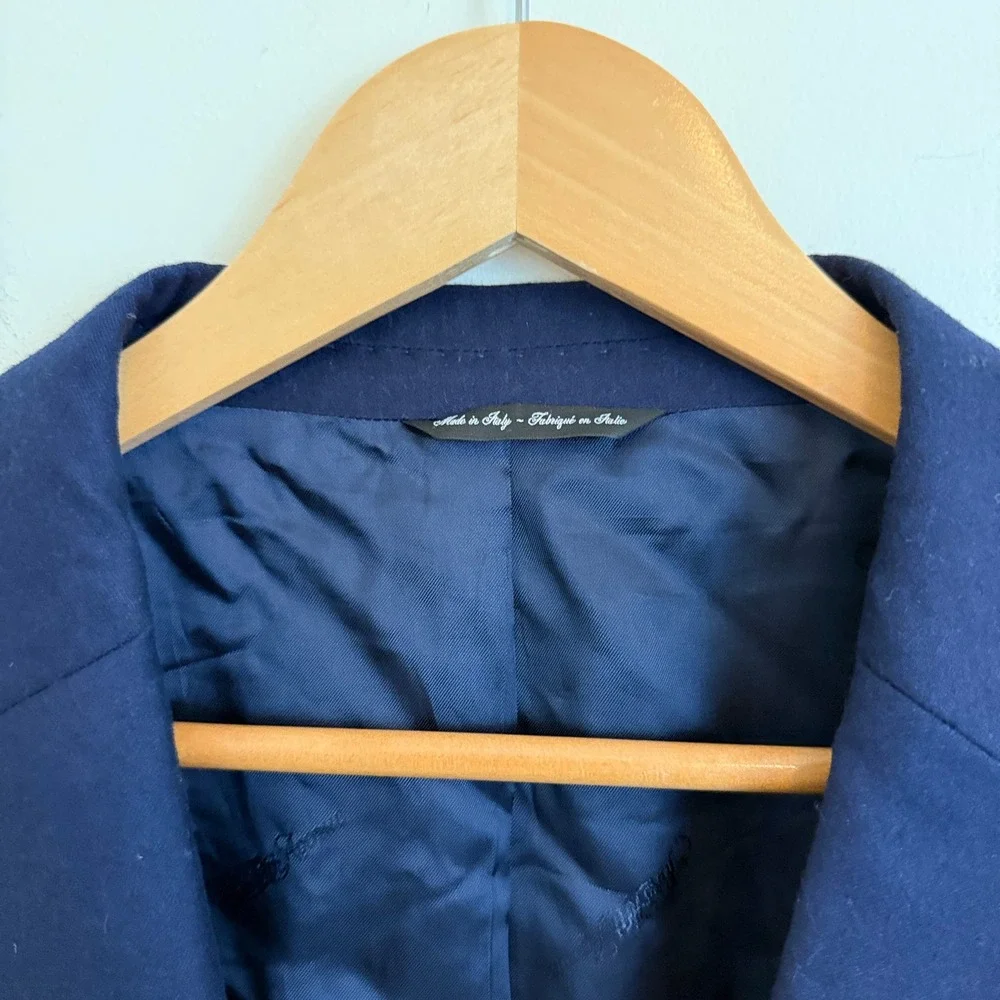 Saks Fifth Avenue Ermenegildo Zegna Heritage Navy Blazer Sport Coat Italy 44‎
